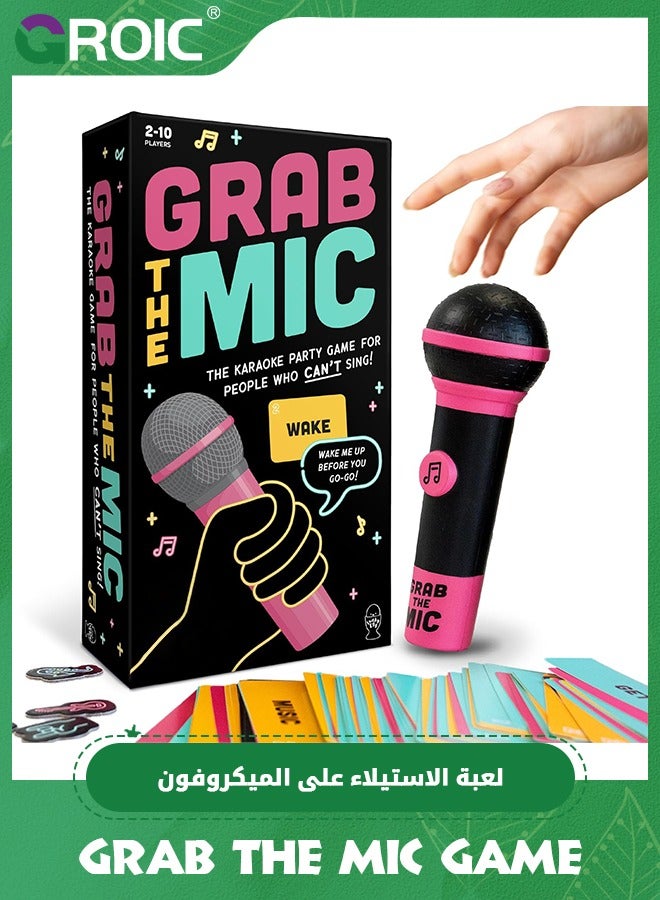 GROIC Music Grab Game for Party - Music Board Game Design for Bad Singers 125 Cards with 250 Song Lyric and 5 Blank Card for 2-10 Players Gift for Game Nights & Birthday Party, Kids Gift - Image 1