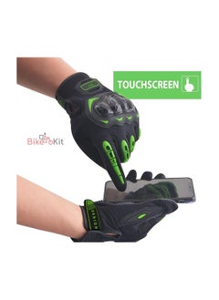 Bike Kit Touchscreen Motorcycle Full Finger Gloves for Men Women, Hard Knuckle Motorbike Gloves  - Image 5