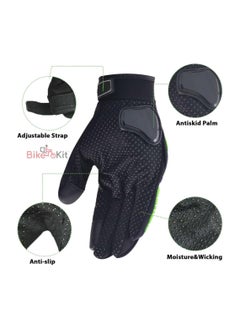 Bike Kit Touchscreen Motorcycle Full Finger Gloves for Men Women, Hard Knuckle Motorbike Gloves  - Image 4