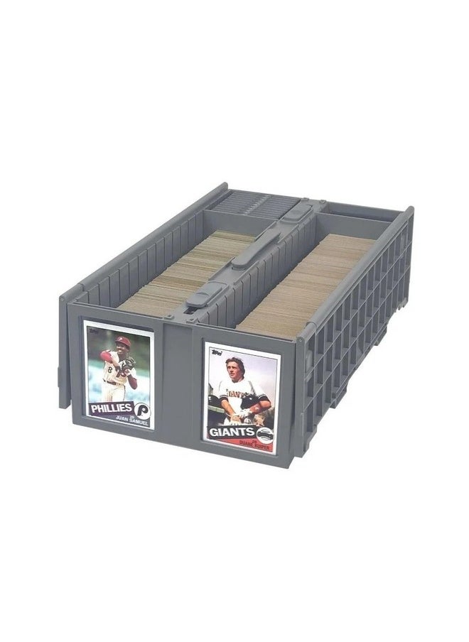 BCW - Collectible Card Bin - Holds Up To 1600 Cards - Single Gray | Large Card Storage Box For Loose Trading Cards | Pokemon, Mtg, And Sports Card Storage Boxes | Plastic Sorting Card Box - Image 1