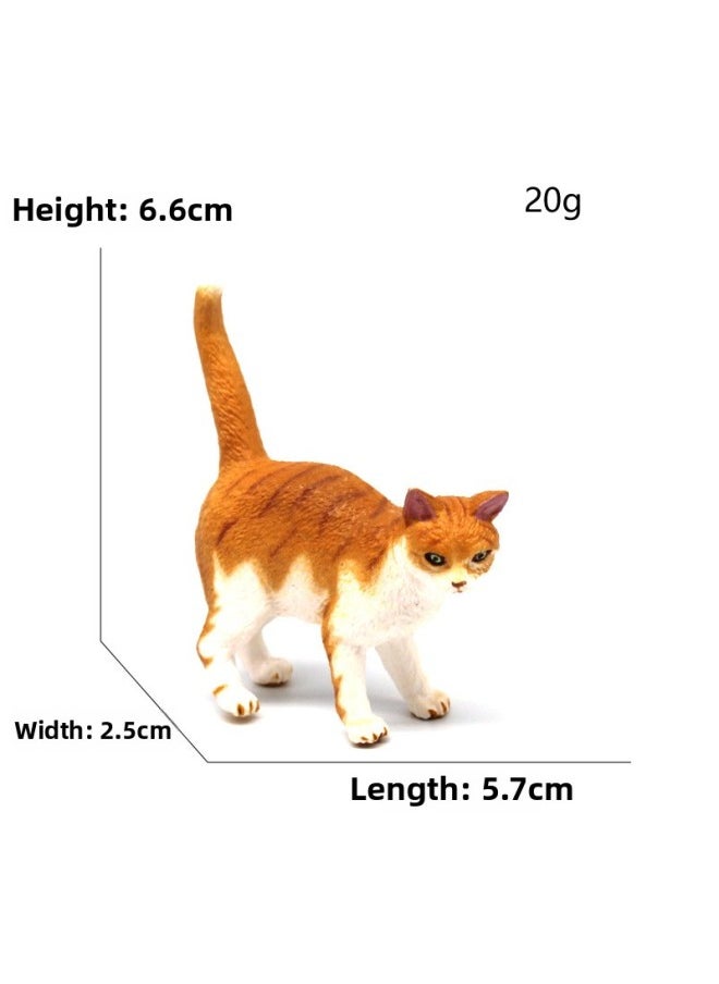 Generic - Children's Simulation Cat Model Cloth Doll Cat Lazy Orange Cat Leg Lifting Cat Sleeping Posture Flower Cat Siamese Cat Pet Cat Ornaments-Color:4201 Yellow Cat - Image 1