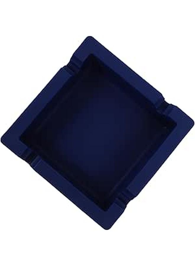 High Temperature Resistant Silicone Ashtray Durable Easy Clean Indoor Outdoor Use Blue - Image 1