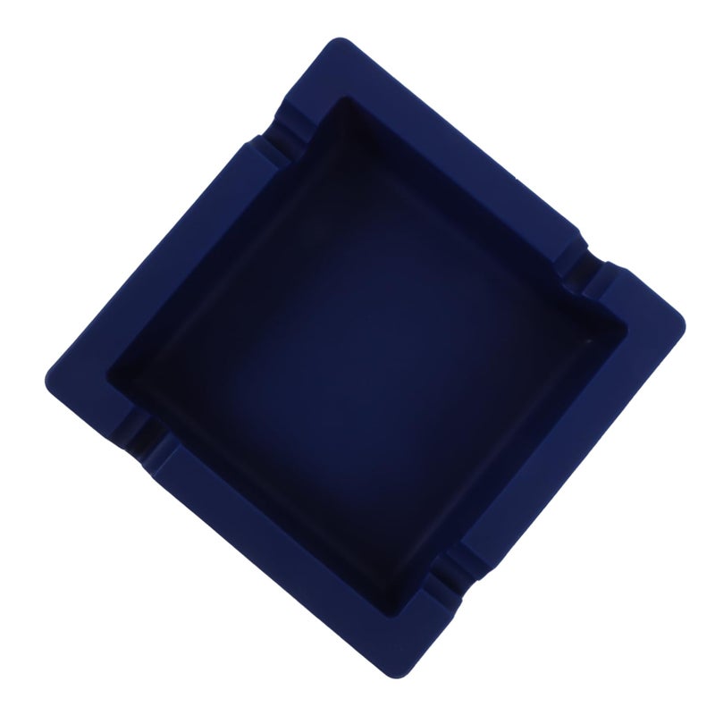 High Temperature Resistant Silicone Ashtray Durable Easy Clean Indoor Outdoor Use Blue - Image 2