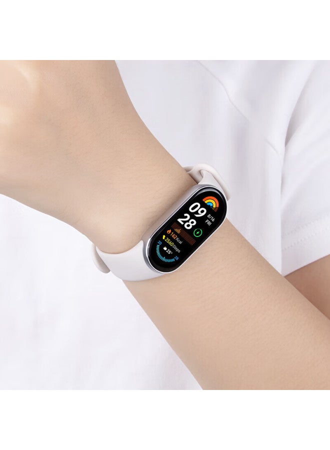 Watchbond Compatible With Xiaomi Mi Band 10/9 Standard Edition Nfc Black Silicone Sports Strap Waterproof Summer Accessories For Men And Women - Image 5