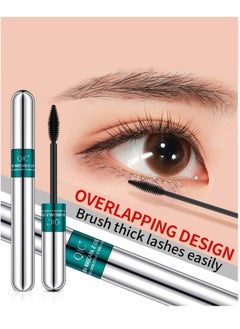 QIC Mascara Black Volume and Length 2 in 1 Natural Mascara Waterproof Lengthening and Thickening Thrive Liquid Lash Extensions Mascara Hypoallergenic Long Lasting  - Image 5