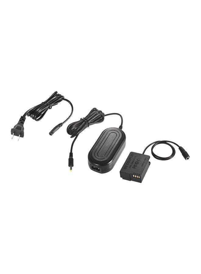 NIBEMINENT AC Power Adapter Supply Camera Charger With DC Coupler Kit For Panasonic DMC-FZ200/FZ1000/GH2 Black  - Image 1