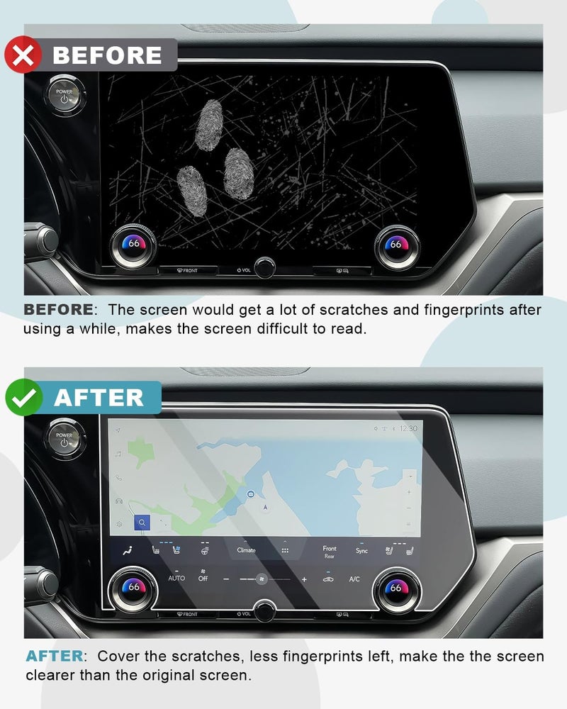 CDEFG for 2025 2026 Lexus GX 550 Screen Protector 14-Inch Tempered Glass for 2024-2026 Lexus GX550 (Premium/Luxury/Overtrail) Accessories Screen Cover HD Anti Fingerprints 9H Hardness - Image 2
