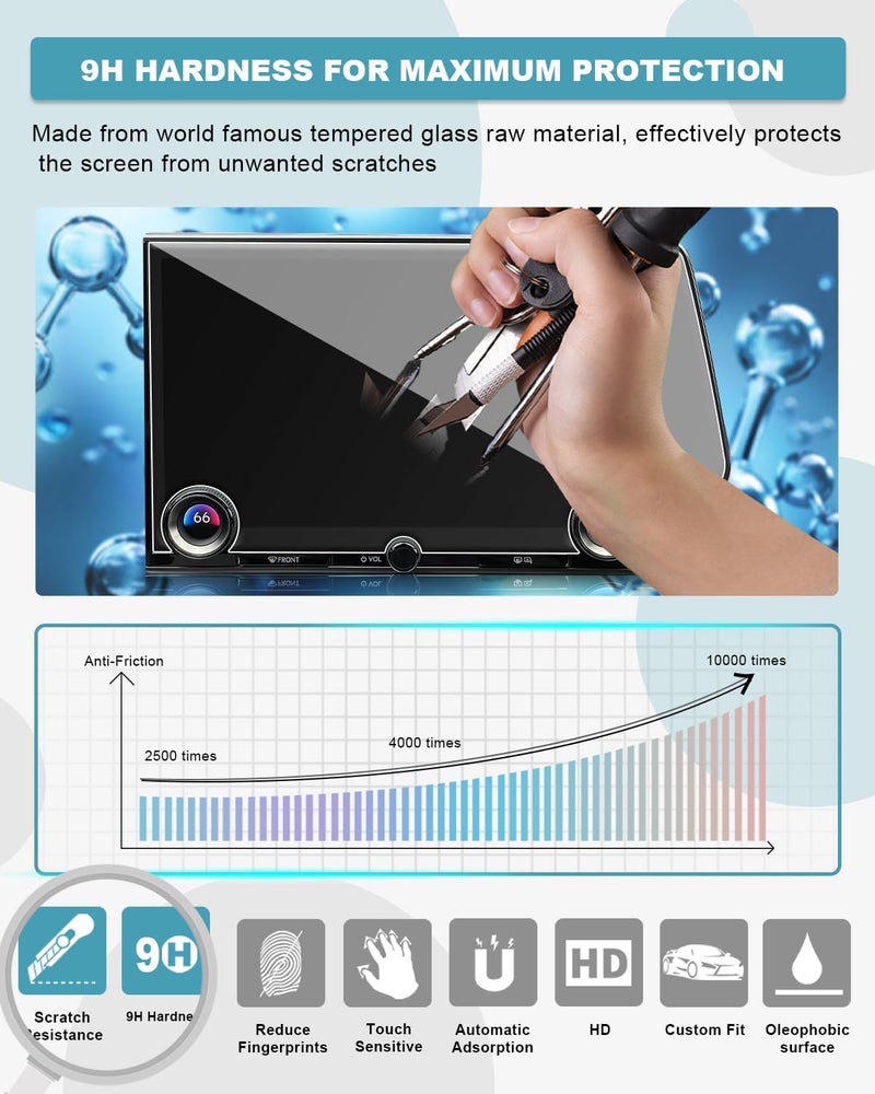 CDEFG for 2025 2026 Lexus GX 550 Screen Protector 14-Inch Tempered Glass for 2024-2026 Lexus GX550 (Premium/Luxury/Overtrail) Accessories Screen Cover HD Anti Fingerprints 9H Hardness - Image 3