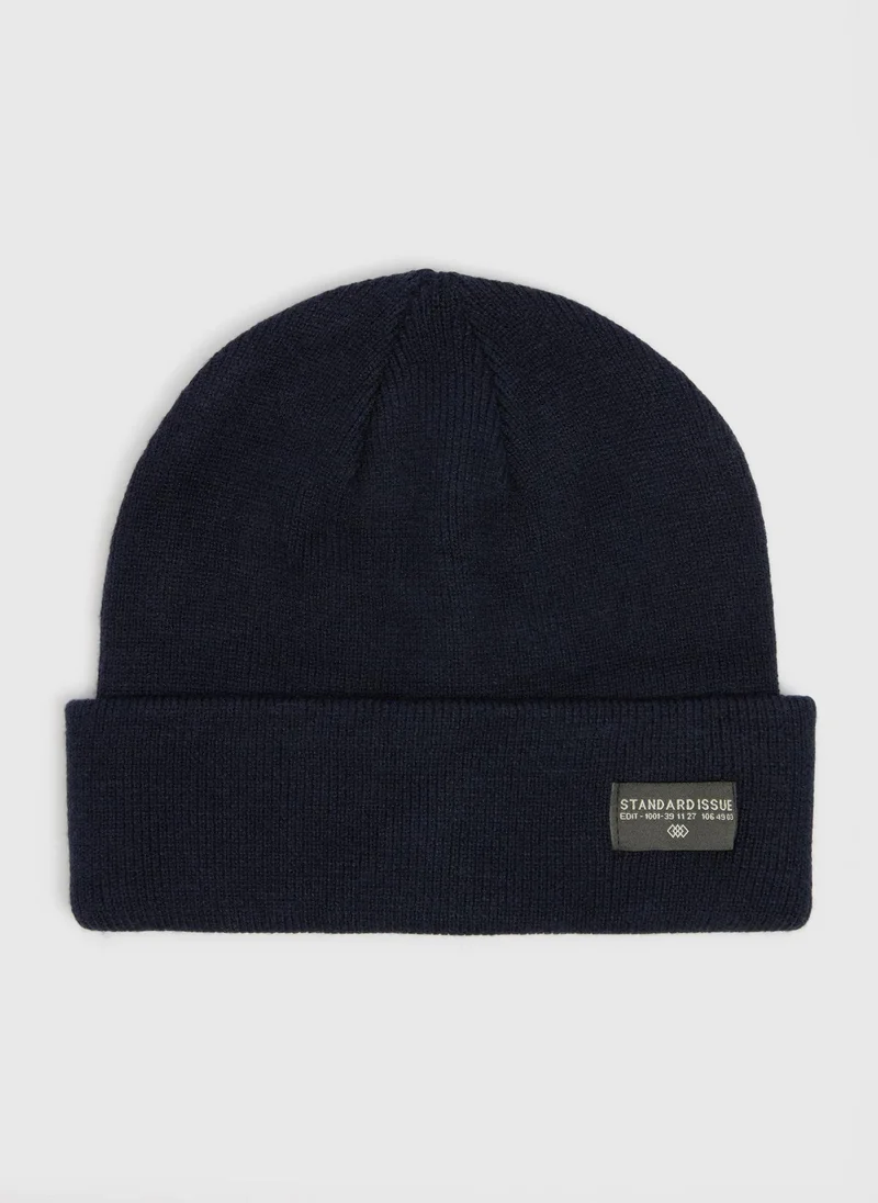 Matalan Navy Badge Beanie