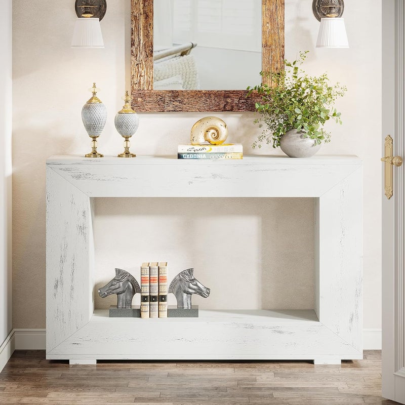 Tribesigns Farmhouse Console Table, 47 Inches Entryway Console Table with Storage, Industrial Hallway Accent Table for Living Room, Entrance - Image 4
