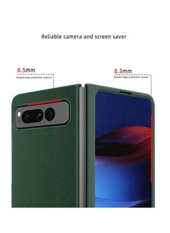 General Case Compatible Google Pixel Fold, Pixel Fold Case Slim Leather Shock Resistant Case, PC+PU Leather Flap Cover Cover Cover Pixel Fold Smartphone Case Cover  - Image 2