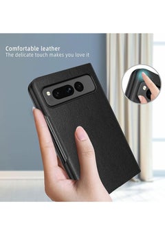 General Case Compatible Google Pixel Fold, Pixel Fold Case Slim Leather Shock Resistant Case, PC+PU Leather Flap Cover Cover Cover Pixel Fold Smartphone Case Cover  - Image 5