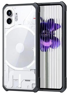 Nothing Phone 2 2023 Case with Integrated Camera Cover, [Grade Drop Tested] Slim Clear Back with Shockproof Soft TPU Bumper Frame Cover for Nothing Phone 2