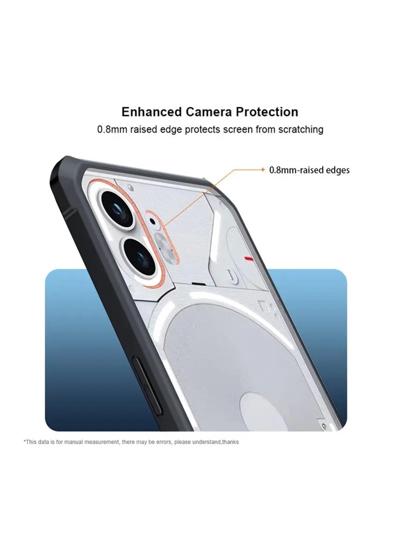 VKL - Nothing Phone 2 2023 Case with Integrated Camera Cover, [Grade Drop Tested] Slim Clear Back with Shockproof Soft TPU Bumper Frame Cover for Nothing Phone 2 - Image 1