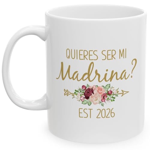 Dokazu Madrina Gifts In Spanish Taza Para Madrina Quieres Ser Mis Padrinos 2026 De Bautizo Godmother Proposal Quieres Ser Mi Madrina Godparent Coffee Mug Padrinos De Bautizo Propuesta Taza De Café 11oz - Image 1