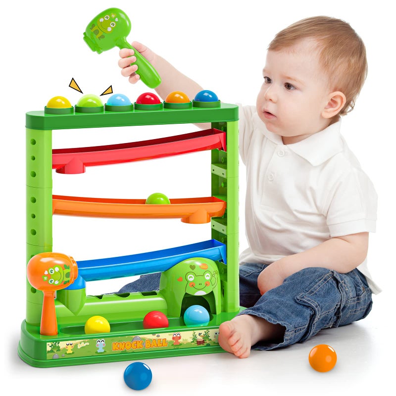 OCHIDO Toddlers Toys for 1 2 3 Years Old Kids Pound A Ball Included 2 Hammer 12 Balls Montessori Toys for Interactive Game for Boys and Girls Early Learning Educational Gift - Image 3