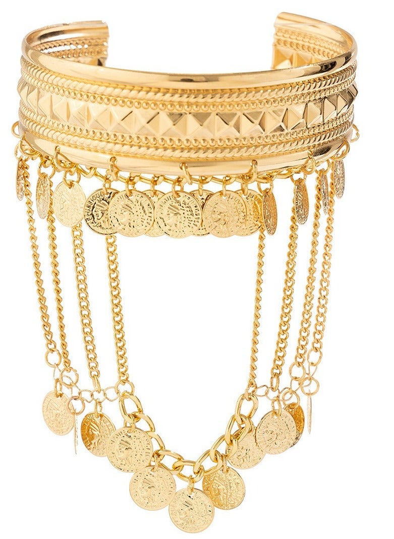 Jewelry Golden metal tassel arm bracelet and arm ring jewelry - Image 4