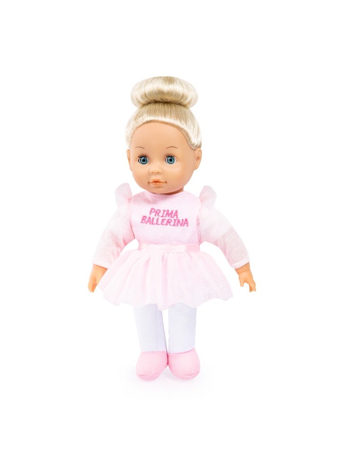 Bayer Design 93311AA doll with hair, Anna Prima Ballerina, ballet dancer, with sound, classical music, interactive, closing eyes, rose, 33cm - Image 2