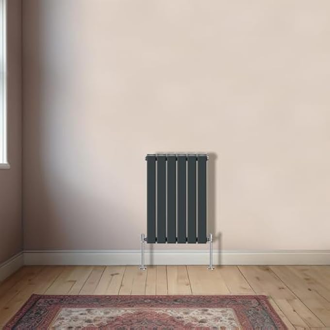 NRG BATHROOM 600X408 MM ANTHRACITE COLUMN DESIGNER RADIATOR HORIZONTAL DOUBLE FLAT PANEL - Image 2