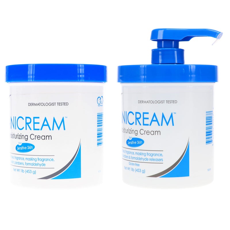 Vanicream Moisturizing Skin Cream with Pump Dispenser Plus Bonus Jar Combo Pack, 1 Pound Each - Image 2