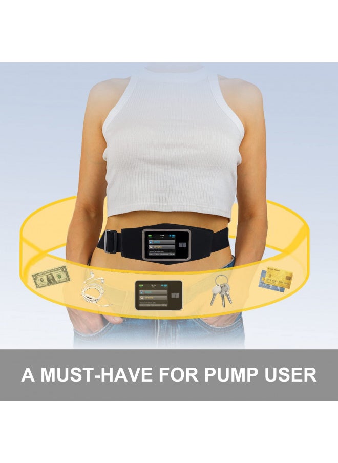 Hagsfire Insulin Pump Belt, Insulin Pump Holder Compatible with Tandem t:Slim/t:Slim X2, Running Waist Belts for Women Men, Diabetic Waist Pack for Storing Insulin Pens,Needles,Diabetes Supplies During Sports  - Image 3