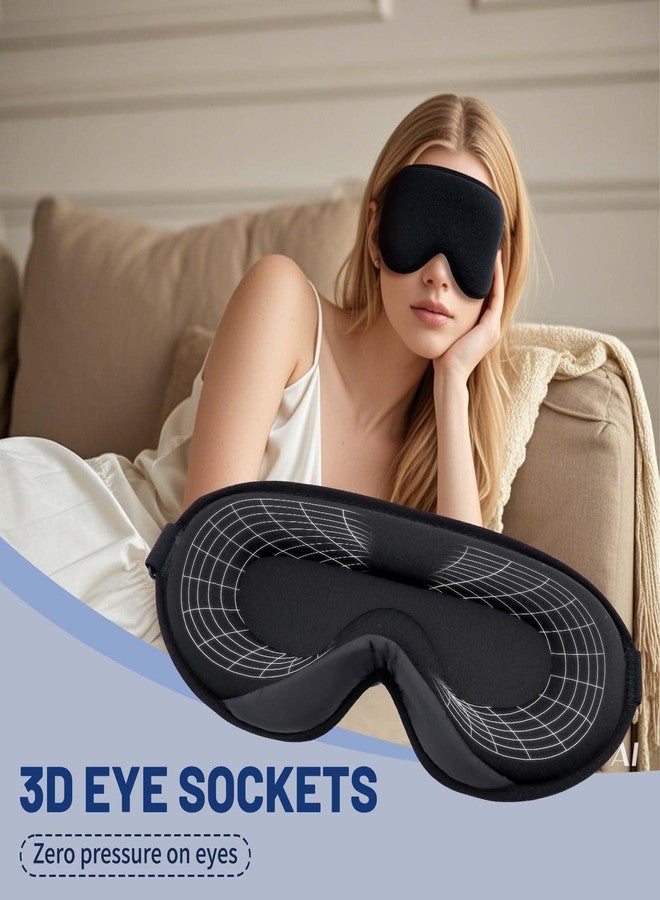 Cozeoa Eye Masks for Sleep, Sleep Masks, Sleep of 3D Light Blocking Blindfold, 3D Contoured Cup Sleeping Mask, Lash Extensions 3D Sleeping Mask, Travel Essentials for Flying, Eye Covers for Sleeping - Image 5