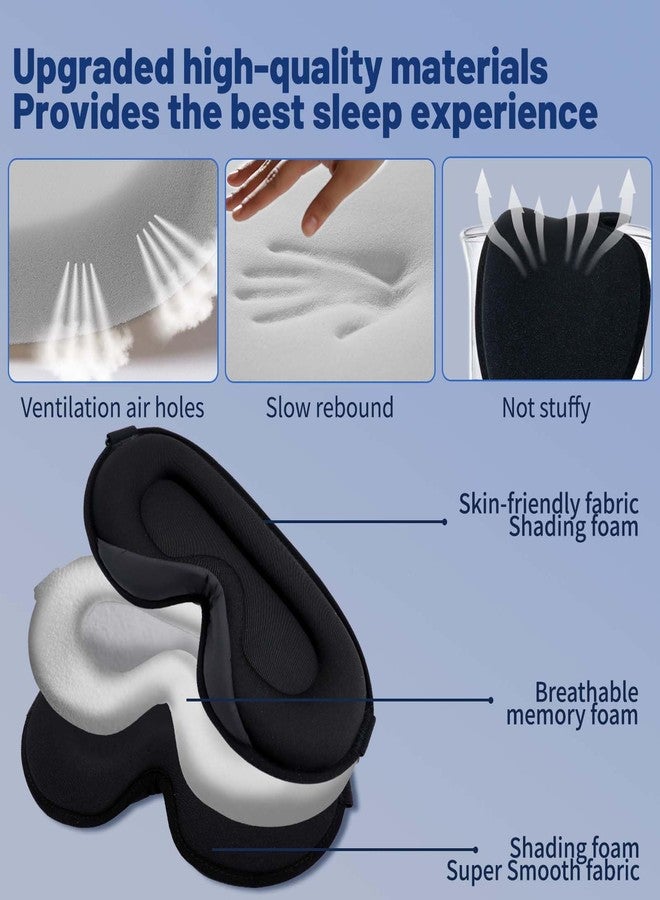 Cozeoa Eye Masks for Sleep, Sleep Masks, Sleep of 3D Light Blocking Blindfold, 3D Contoured Cup Sleeping Mask, Lash Extensions 3D Sleeping Mask, Travel Essentials for Flying, Eye Covers for Sleeping - Image 4