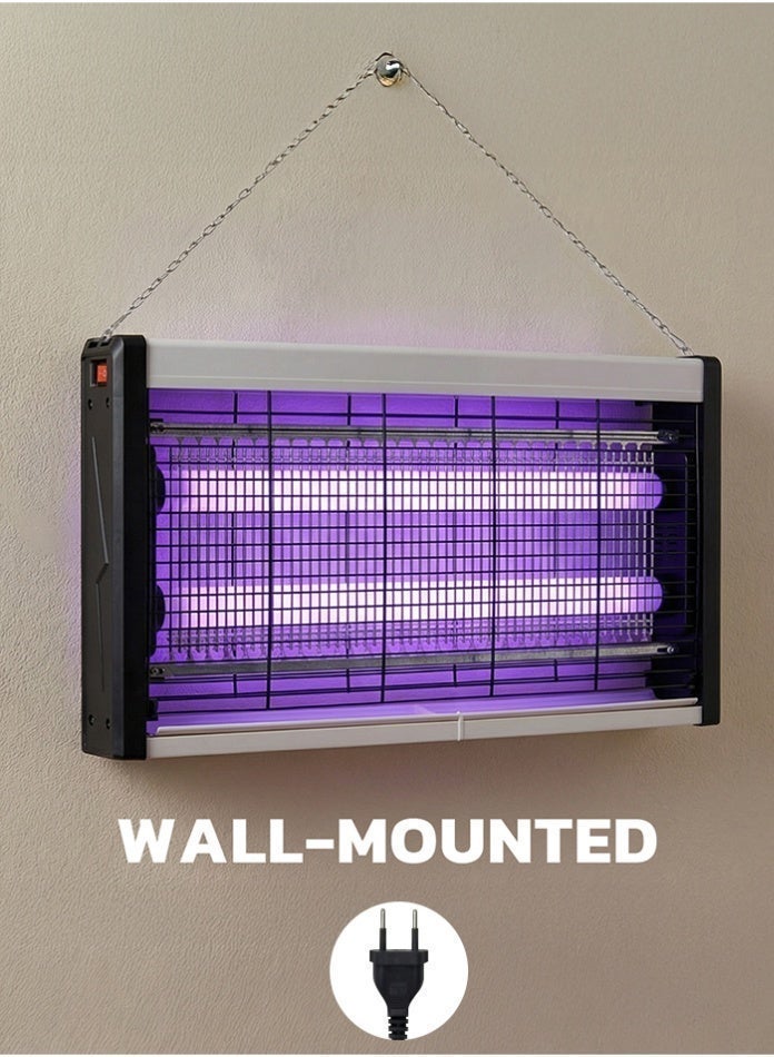 Electric Flying Insect Killer Mosquito Killer Lamp Bug Zapper Hangable Indoor Outdoor Fly Trap High Voltage UV Light Insect Eliminator for Home Office Kitchen - 30W