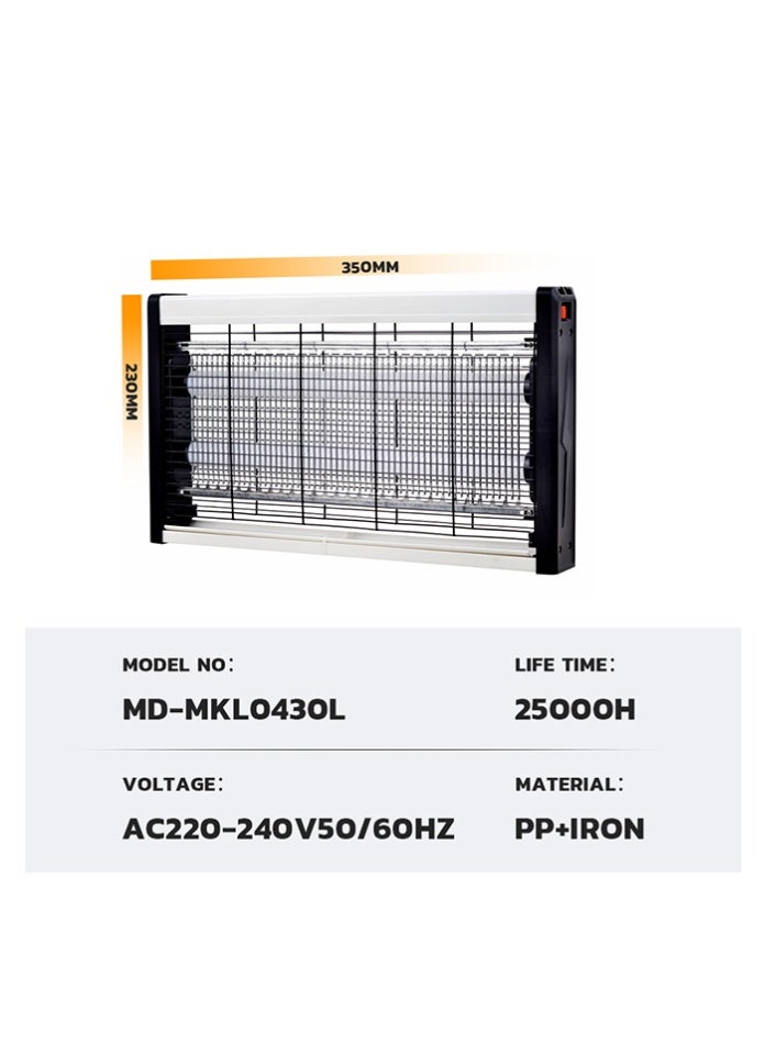 مودي مصباح كهربائي لقتل الحشرات الطائرة والبعوض، جهاز صاعق للحشرات، قابل للتعليق، مصيدة ذباب داخلية وخارجية، ضوء فوق بنفسجي عالي الجهد، مزيل للحشرات، مناسب للمنزل والمكتب والمطبخ - 30 واط - Image 2