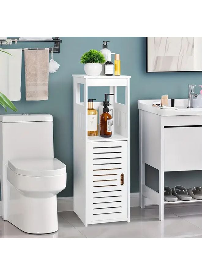 PVC Foam Board Bathroom Storage Cabinet Floor To Ceiling Waterproof Shelf Organizer - Image 1