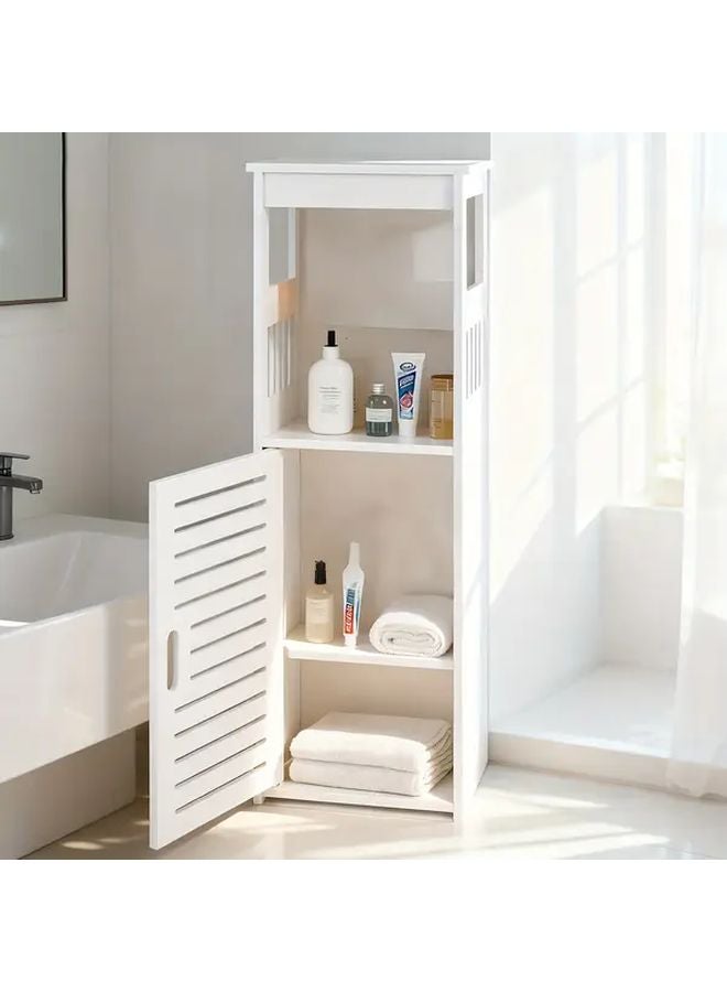 PVC Foam Board Bathroom Storage Cabinet Floor To Ceiling Waterproof Shelf Organizer - Image 3