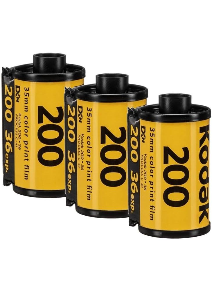 Kodak 3 x Kodak Gold 200 ISO 36 Exposures 35mm Reel Photo Films Colour  - Image 3