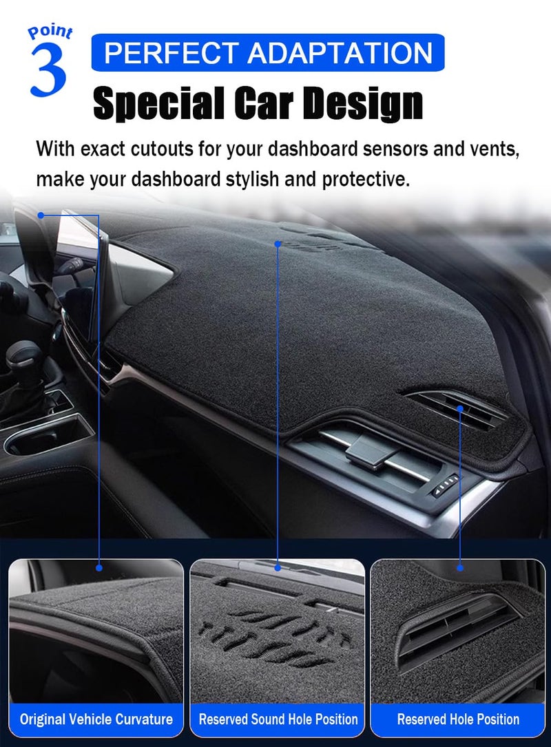 XITER Polyester Dashboard Cover Mat Carpet Dash Nonslip Sun Shade Mat Compatible For Ford 2005-2009 Mustang. - Image 4
