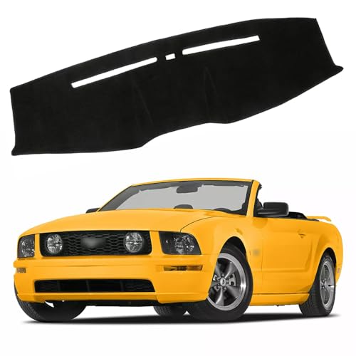 XITER Polyester Dashboard Cover Mat Carpet Dash Nonslip Sun Shade Mat Compatible For Ford 2005-2009 Mustang. - Image 1