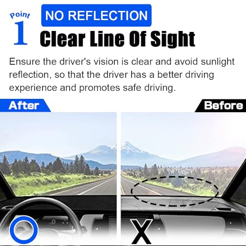 XITER Polyester Dashboard Cover Mat Carpet Dash Nonslip Sun Shade Mat Compatible For Ford 2005-2009 Mustang. - Image 2
