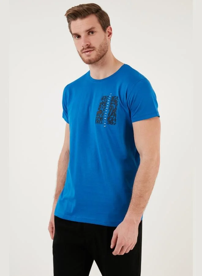 بوراتي تي شيرت رجالي قطن بياقة دائرية بقصة ضيقة من بوراتي