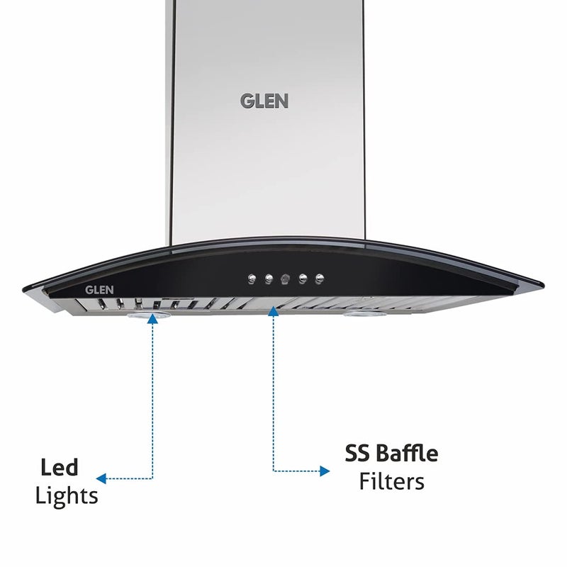 GLEN Glen 60cm 1250 m3h Split Chimney Silencio Steel With Outdoor Unit  - Image 3