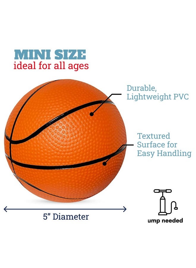 Botabee 5-Inch Mini Basketball Balls Set Of 3 - Ideally Sized For Boys, Toddlers, And Mini Hoop Enthusiasts - Versatile For Indoor Or Outdoor Play - Exciting Toy For Endless Games - Orange And Black - Image 1