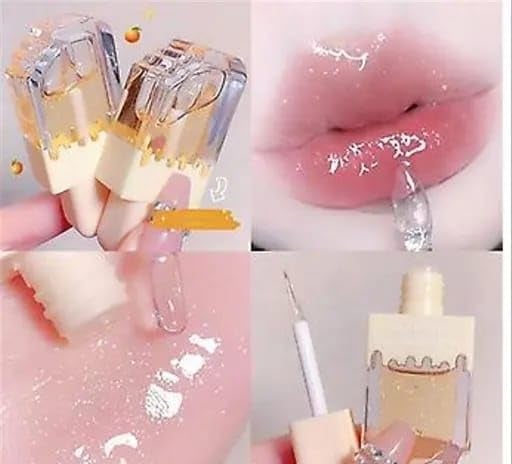 SpiderJuice 2Pc Mini Refillable Ice Cream Shaped Empty Lip Gloss Tubes Boxes Empty Lip Balm Containers Bottles Lip Gloss Balm Cream Jars Lip Oil Bottles for Women Girl DIY Travel Cosmetics - Image 4