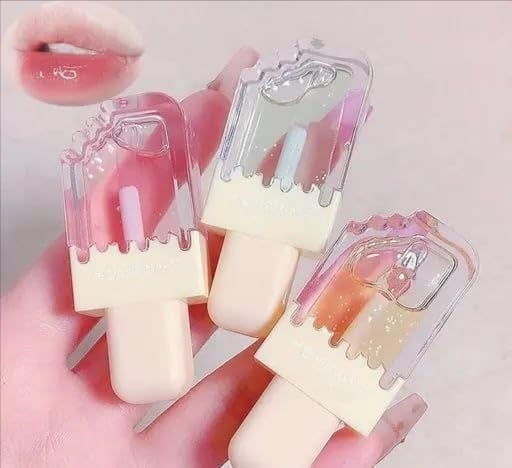 SpiderJuice 2Pc Mini Refillable Ice Cream Shaped Empty Lip Gloss Tubes Boxes Empty Lip Balm Containers Bottles Lip Gloss Balm Cream Jars Lip Oil Bottles for Women Girl DIY Travel Cosmetics - Image 5