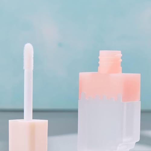 SpiderJuice 2Pc Mini Refillable Ice Cream Shaped Empty Lip Gloss Tubes Boxes Empty Lip Balm Containers Bottles Lip Gloss Balm Cream Jars Lip Oil Bottles for Women Girl DIY Travel Cosmetics - Image 2