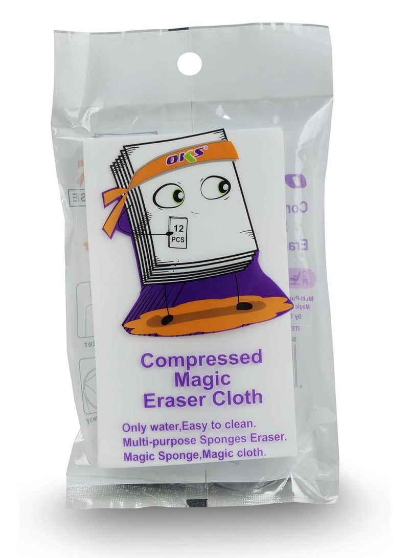 HOME DWELL Compact Magic Eraser Cloth - 12 Pcs in 1 Pack - 14 x 9 x 0.1 cm for Effortless Cleaning  - Image 1