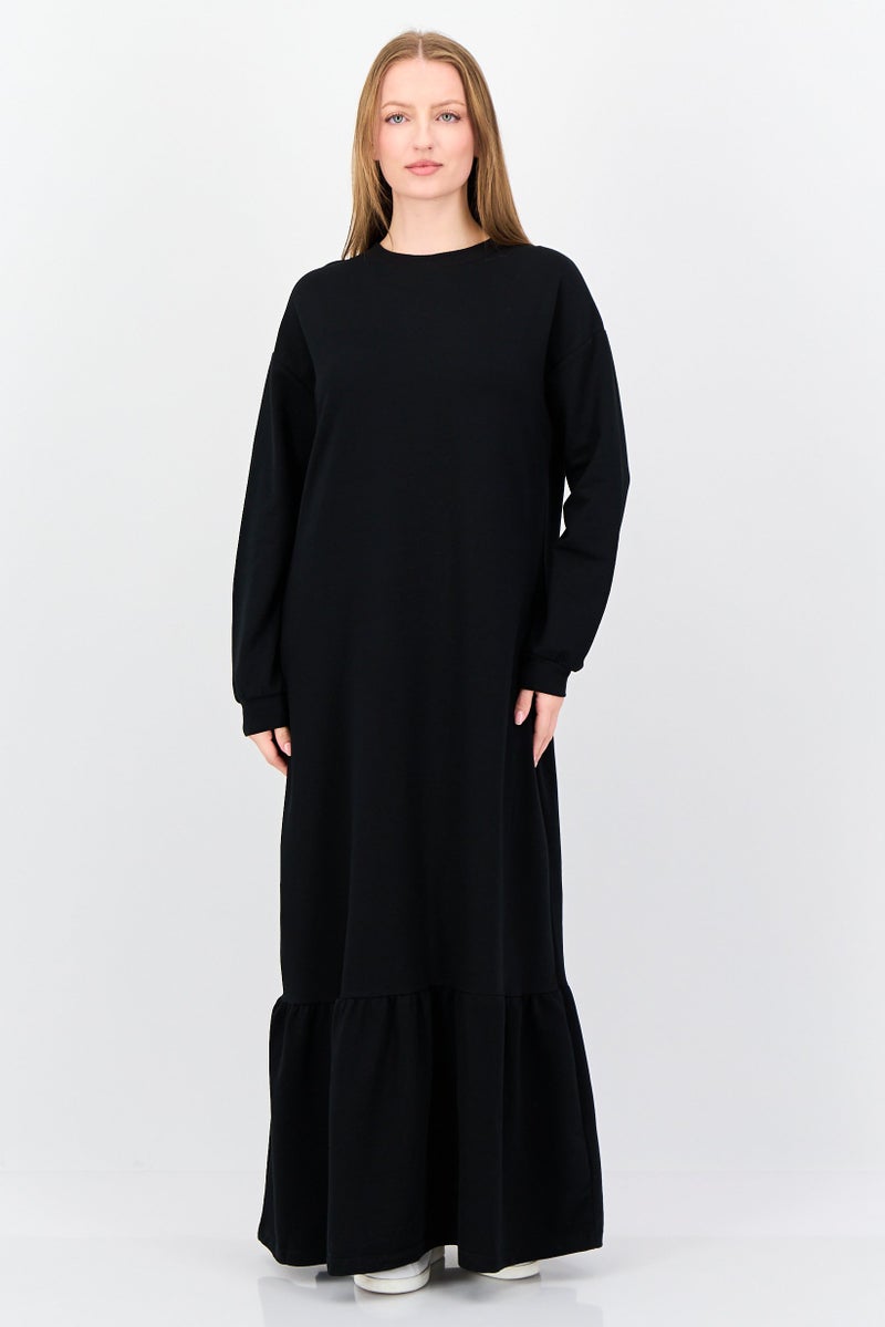 trendyol Women Plain Maxi Dress, Black - Image 1