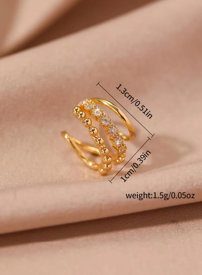 تايك تو أقراط كف للأذن مرصعة بالراين