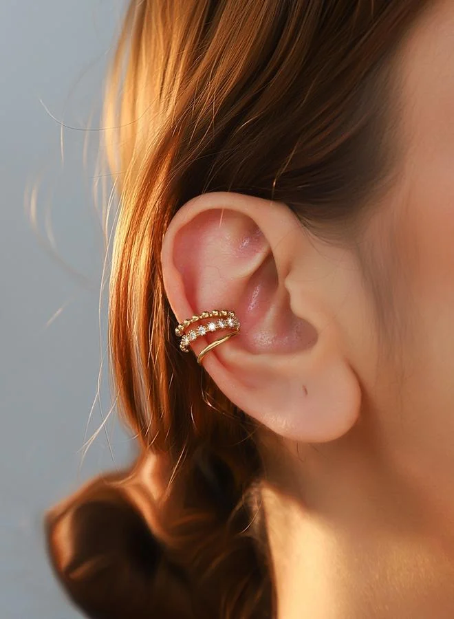 تايك تو أقراط كف للأذن مرصعة بالراين