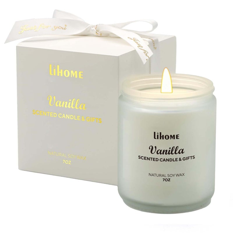 Lihome Candles Gifts for Women - Scented Candles, Natural Soy Wax Candles for Home Scented Perfect for Christmas, Birthday, Mother's Day, Vanilla Candle - Image 1