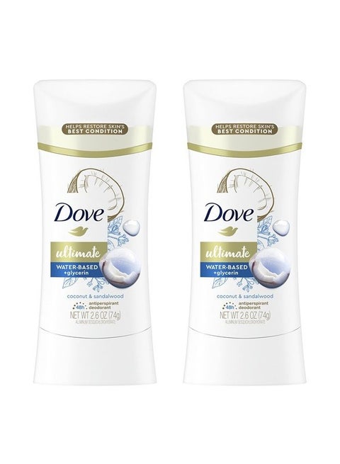 Ultimate Antiperspirant Deodorant Stick Coconut and Sandalwood 2.6 oz 2 Count