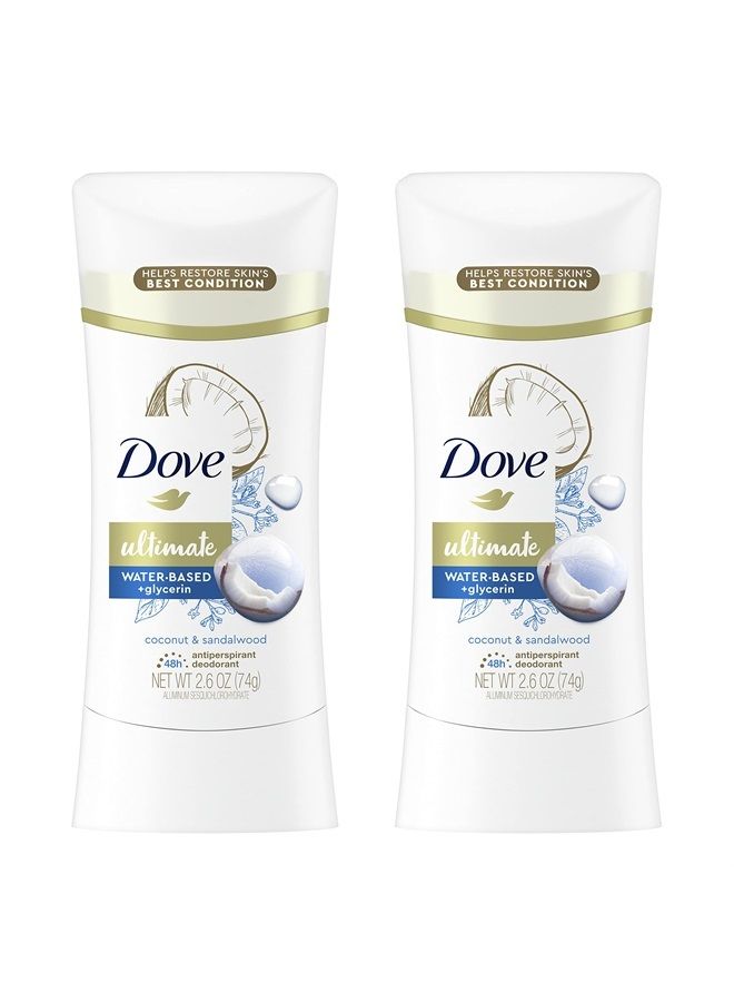 Ultimate Antiperspirant Deodorant Stick Coconut and Sandalwood 2.6 oz 2 Count
