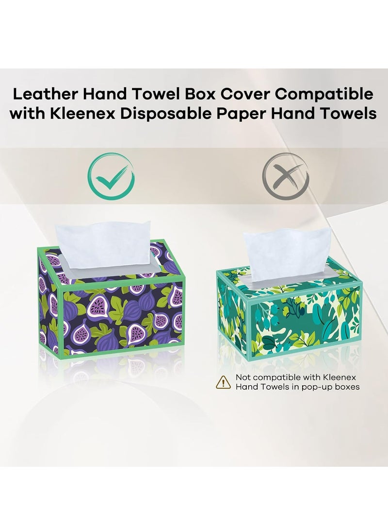 إسكدنيا حاوية تغطية صندوق الورق النسيجي، موزع الورق النسيجي الجلد للطاولات، الحمام، السيارة، المكتب (أسود - حزمة واحدة) - Image 3