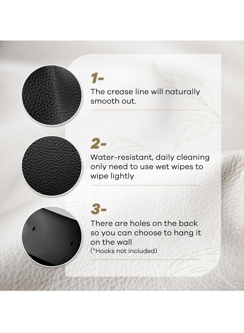 إسكدنيا حاوية تغطية صندوق الورق النسيجي، موزع الورق النسيجي الجلد للطاولات، الحمام، السيارة، المكتب (أسود - حزمة واحدة) - Image 5